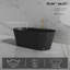 Baignoire de trempage autoportante noire en acrylique avec trop-plein et bonde escamotable 59 po. X 27,5 po. MonBlari-133424749-133424746