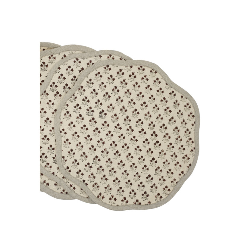 Napperons à motif floral festonné 15 "Fab divine - Kesariya