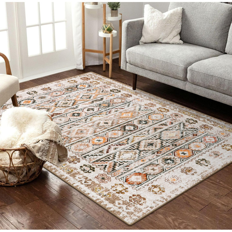 Tapis d'entrée rectangulaire Govan Boho, Rectangle 4pi x 6 pi