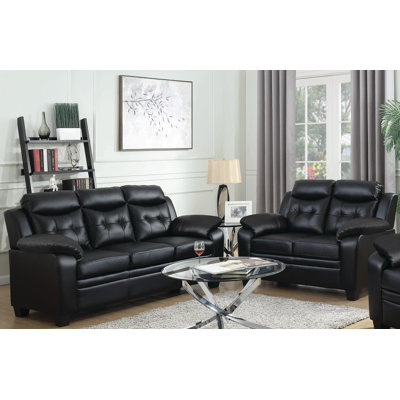 Murakami 2 Piece Faux Leather Living Room Set by Red Barrel Studio