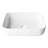 White Ceramic Rectangular Vessel Bathroom Sink-73699729