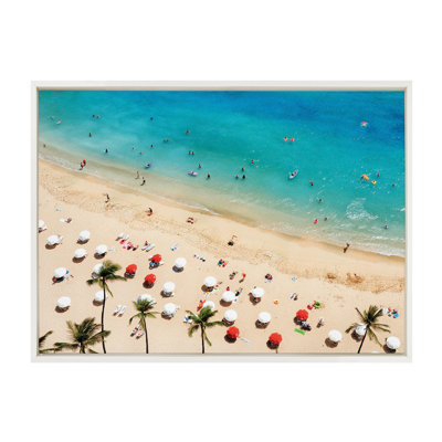 «Tropical Beach» par Simon Te of Tai, reproduction d'art sur toile encadrée