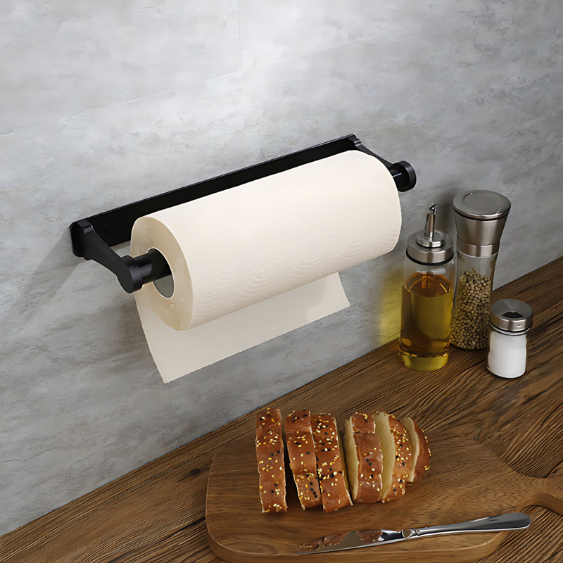 Porte-essuie-tout mural, porte-rouleau de papier auto-adhésif ou à fixation murale pour cuisine