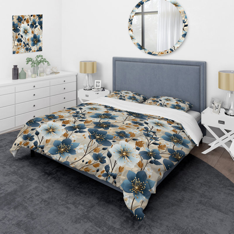 Ensemble de housse de couette Mehrunisha, Housse de couette simple + 1 taie décorative stan