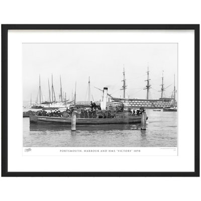 Portsmouth, Harbour And HMS 'Victory' 1898 by Francis Frith - Single Picture Frame Print