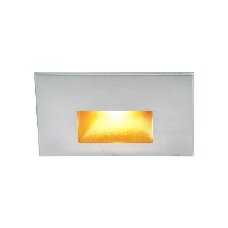 LEDme Integrated LED Metal Step Light, Stainless Steel, Amber