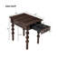 Ensemble de 3 tables basses en bois massif avec tiroir, table basse rétro et 2 tables de bout pour le salon, le bureau et un appartement -1877201608