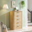 Commode cannelée en bois 45 po |