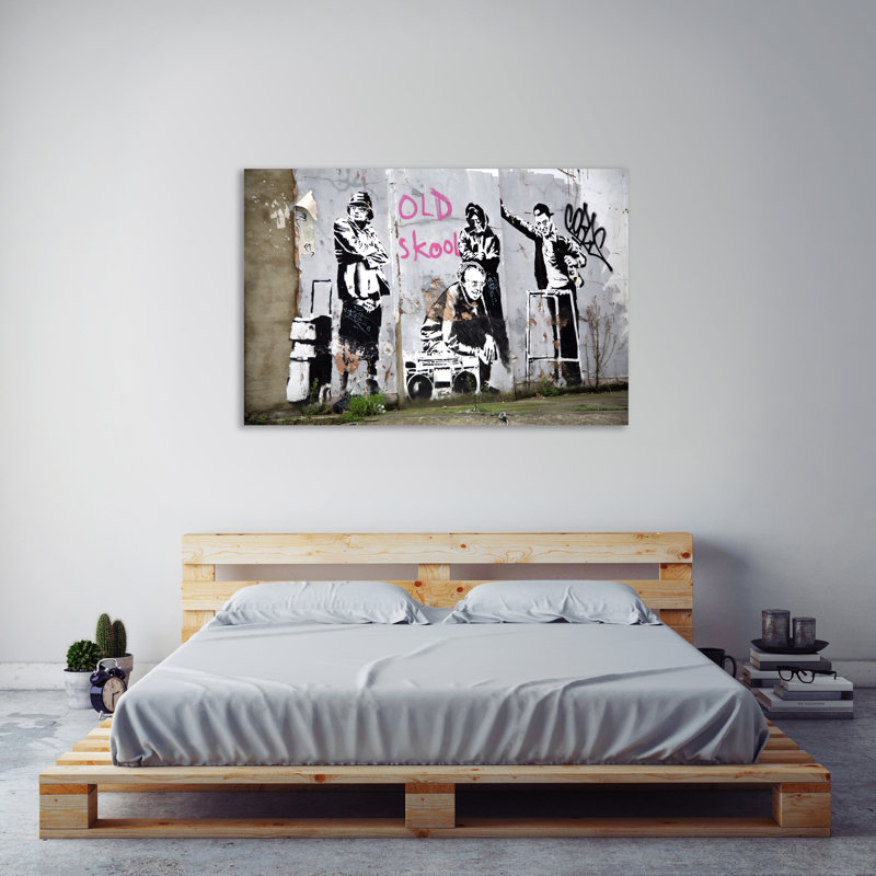 Old Skool by Banksy - Wrapped Canvas Print, 61 cm H x 91 cm W x 3 cm D
