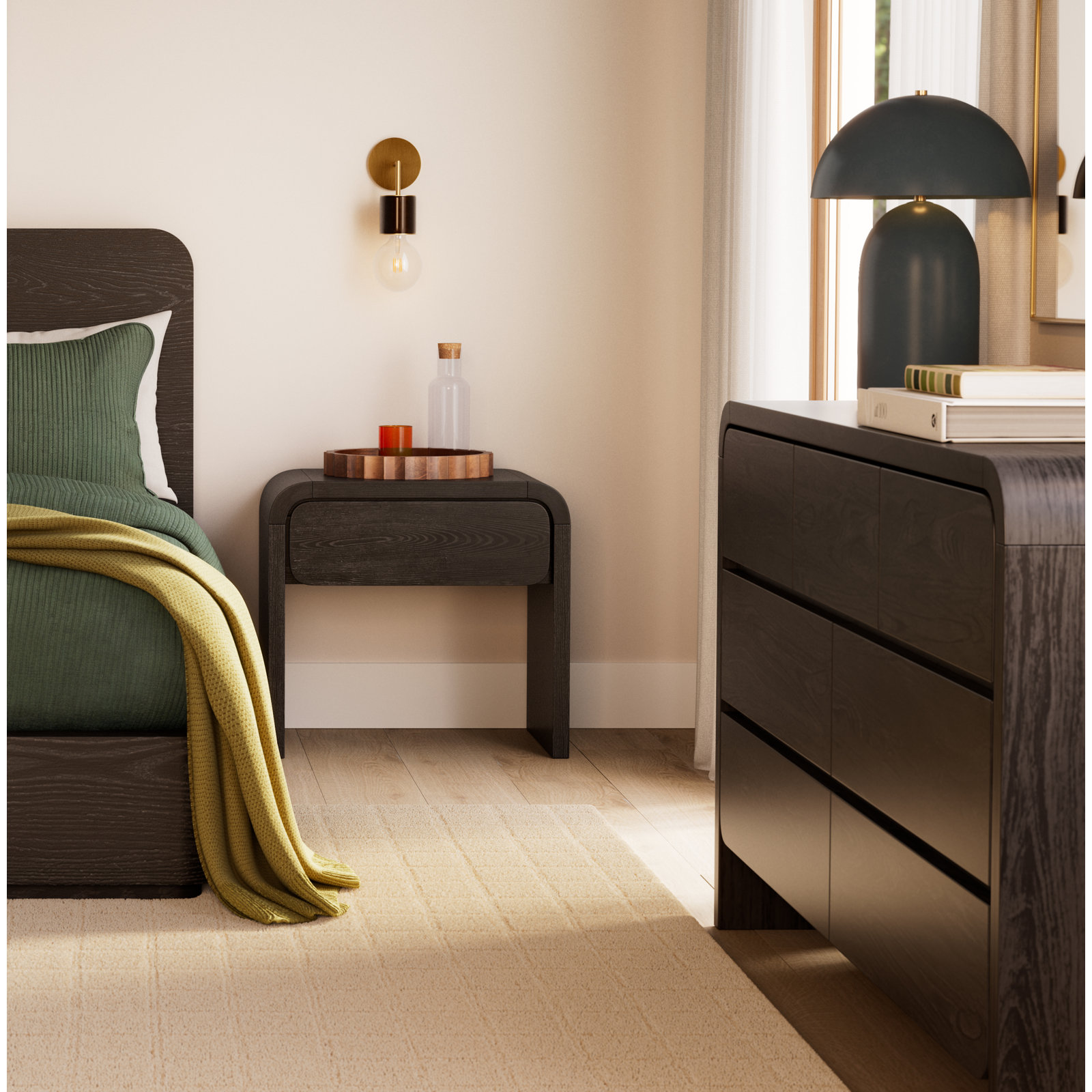 Hardacre Ceramic Table Lamp, Gloss Gray