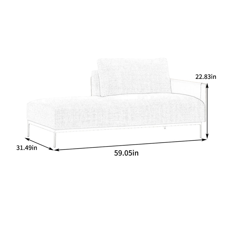 Fauteuil inclinable confortable avec structure en bois massif, Orienté à droite