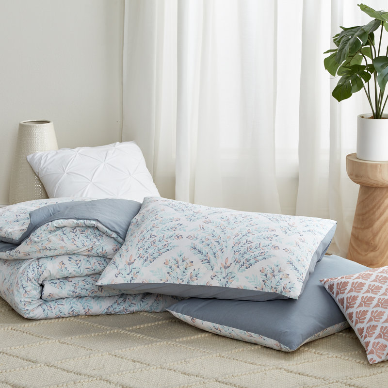 Édredon 2 pièces Anne Klein Casey, Édredon pour lit simple + 1 taie décorative stan