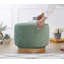 Élégant pouf rotatif à 360 °, housse en coton vert, 21,7 po x 16,9 po | 100% coton, éponge dure moyenne (2,4 pouces d'épaisseur) | Pieds en bois de chêne durable, parfaits pour le salon ou la chambre à coucher-1596278305