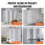 Wood Room Divider, 6 Panel Wood Folding Privacy Screen, 66.9 Inches Tall Indoor Louvered Partition Divider-374431296