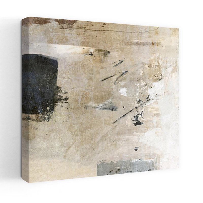 Sable et pierre, art contemporain abstrait, H 18 po x l 18 po