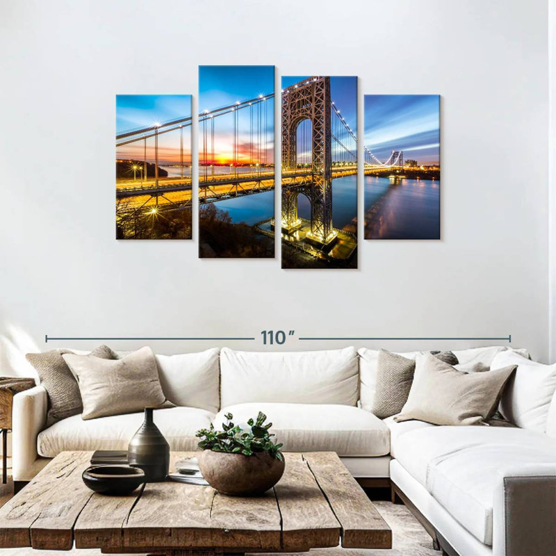 Lumières du pont Lilie George Washington, H 48 po x l 75 po
