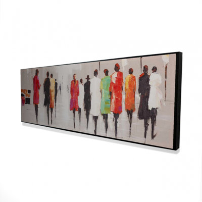 " People'S Silhouette On The Street "