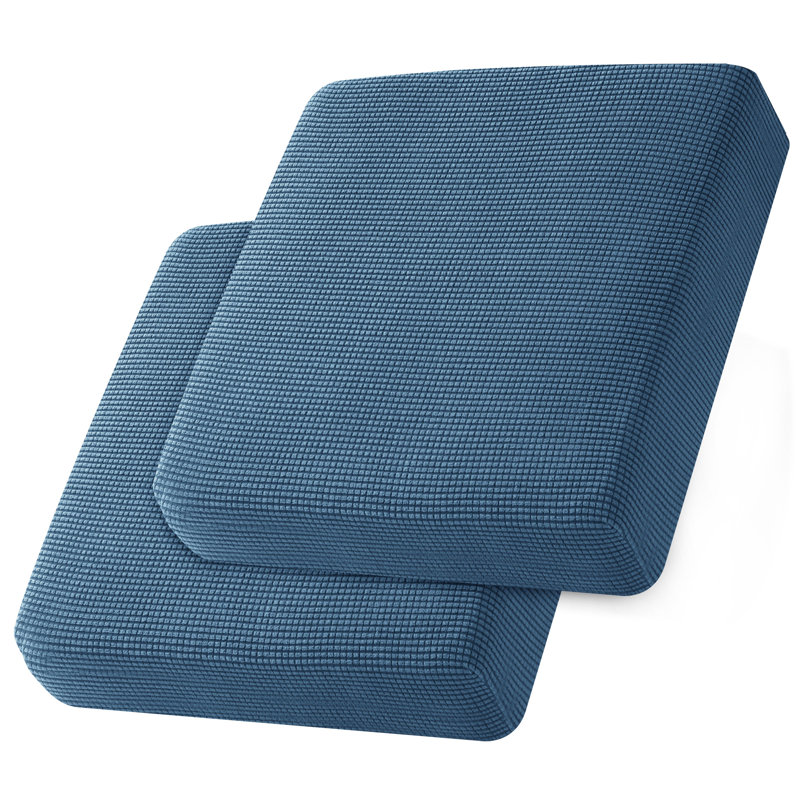 Box Cushion Loveseat Slipcover, Denim Blue