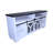 65.3" TV Stand With LED Light Strips And Iron Mesh Barn Door Y Decorative Strip Country Grey Farmhouse Style-1904492468