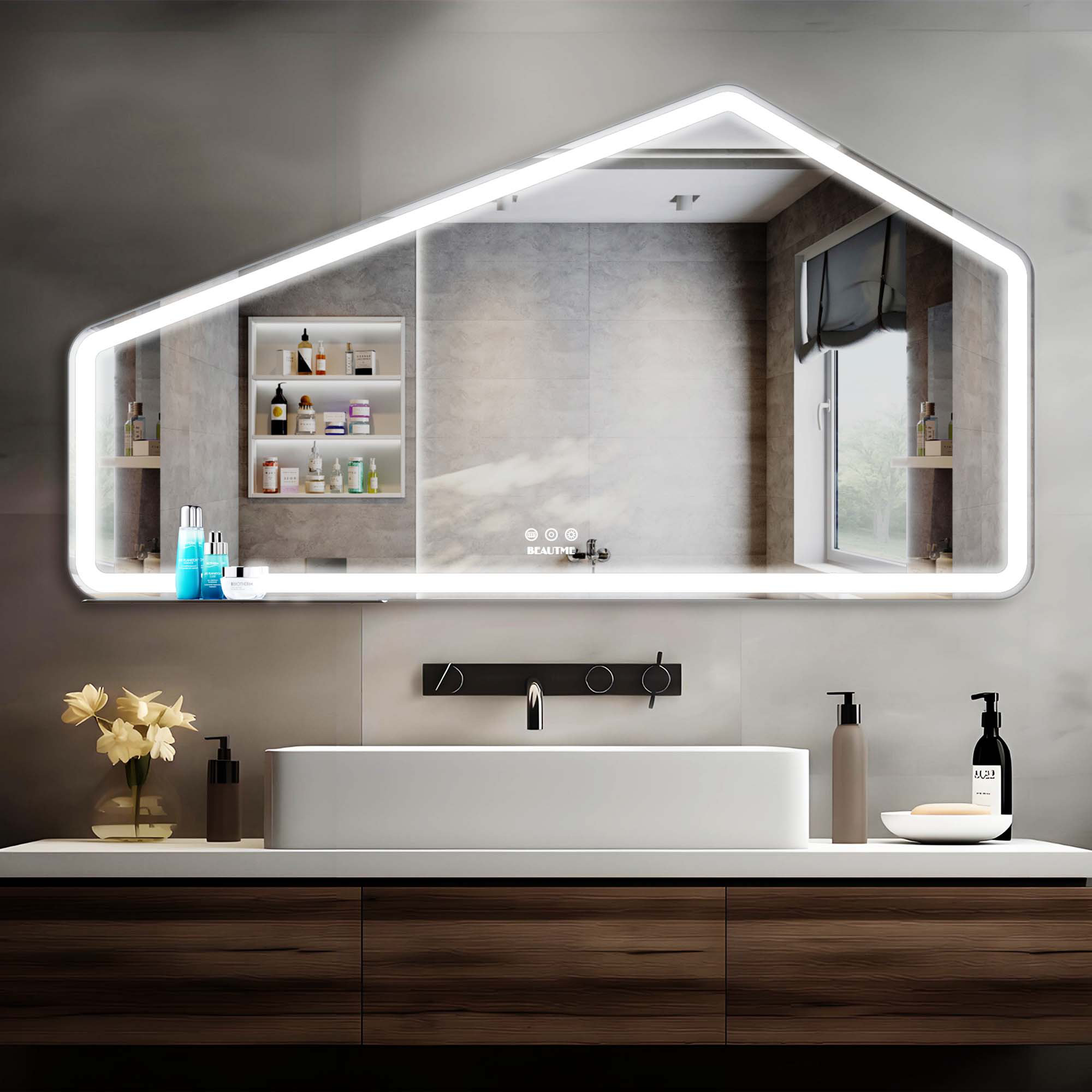 Orren Ellis 52*28 Inch LED Bathroom Vanity Mirror Wall Mounted ...