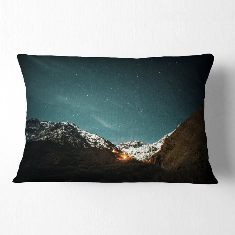 Coussin décoratif Fire in Rugged Mountains - Landscape