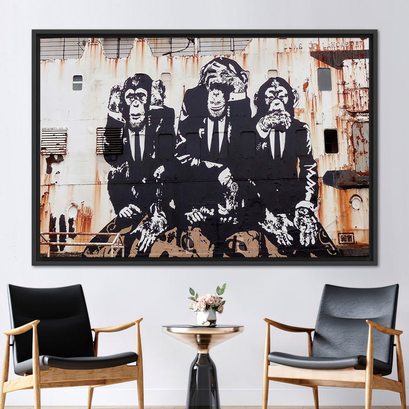 Print on Canvas, Framed Print without Mat, 70 cm H x 100 cm W, Black