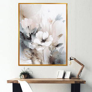 Gray Flower Wall Art