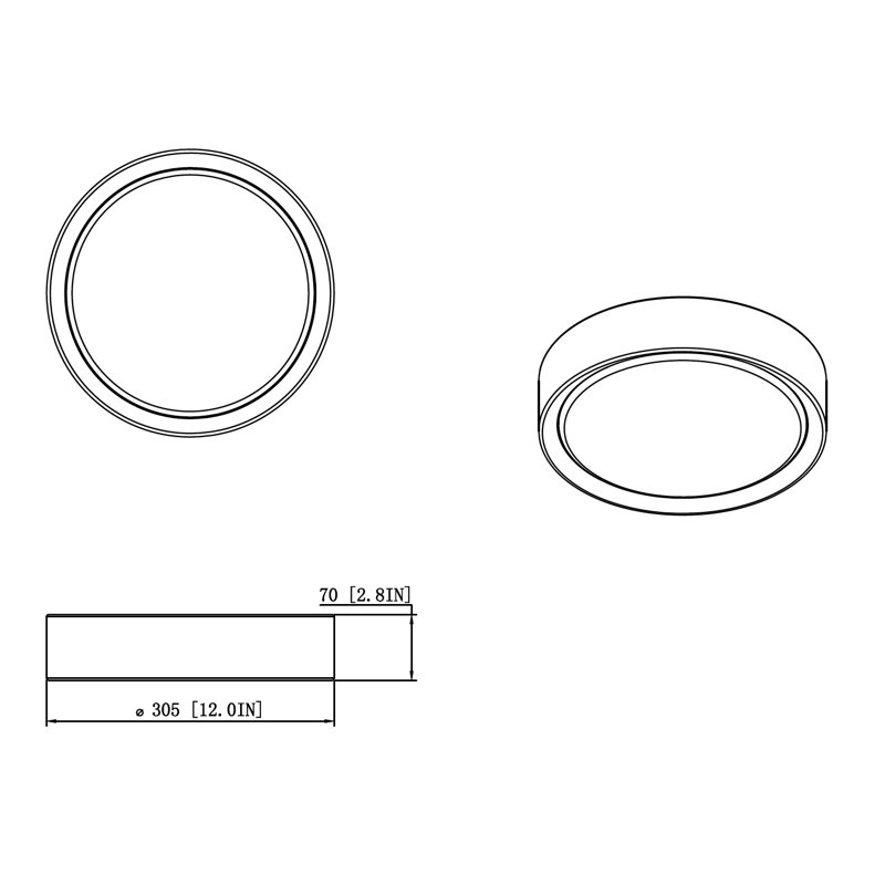 Asalah 1 Light Flush Mount, Matte Black/Gold, 3" H x 12" W x 12" D