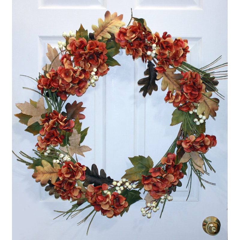30" Artificial Hydrangea Berry Wreath