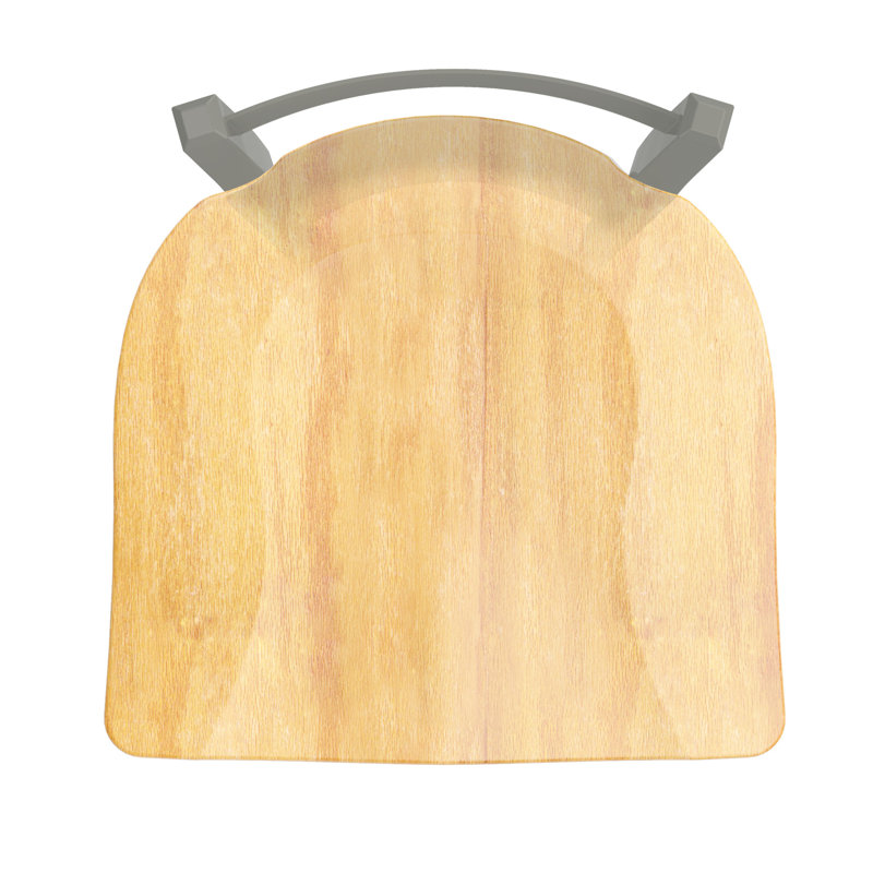 Tabouret de comptoir pivotant 821 Catalina, Bois - Érable naturel, Nickel anodisé
