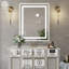 Miroir de salle de bain mural à DEL sans cadre à intensité variable-1087965385