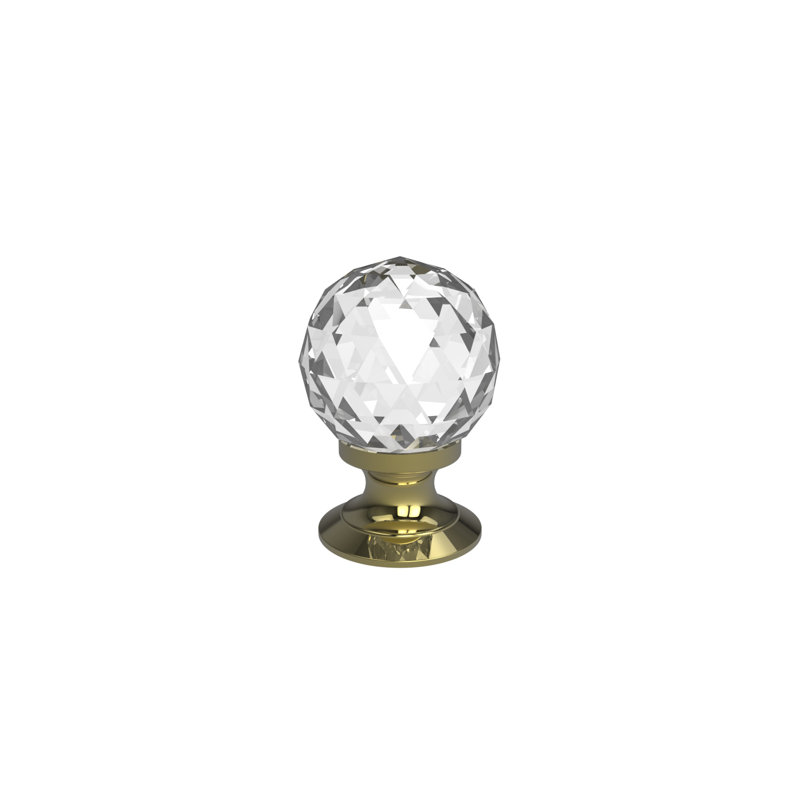 Berrett 3mm Diameter Round Knob, Polished Brass