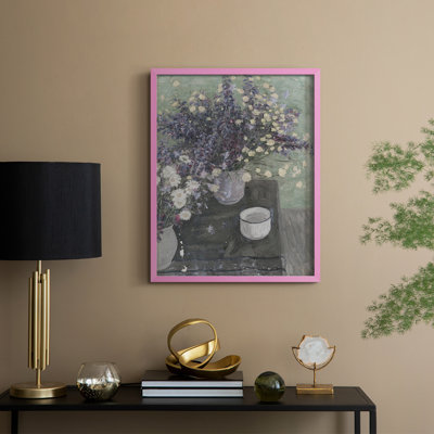 «Vintage Floral Print» CCLXVII, reproduction encadrée - bois massif