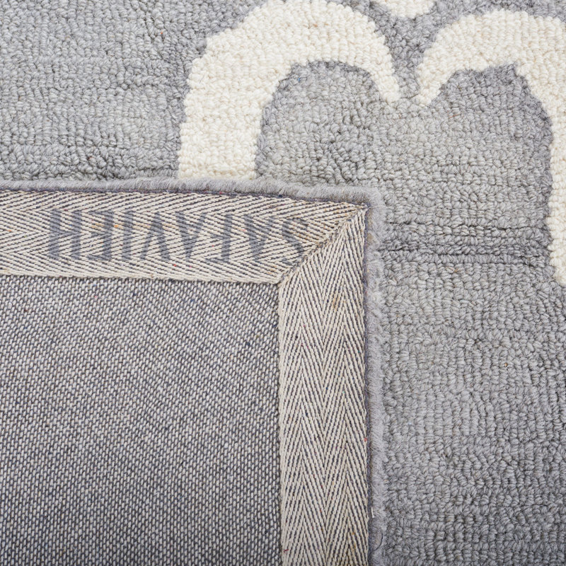 Dip Dye Hand Tufted Wool Geometric Rug, Rectangle 3' x 5'