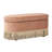 Serena 38" Oval Storage Bench Ottoman, Peach  Velvet-417272523