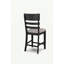 Mobilier de salle à manger en bois à dossier et échelle 2 pièces noir / gris