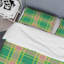 Tartan à carreaux verts - ensemble de housse de couette abstrait - microfibre de polyester-2037597300
