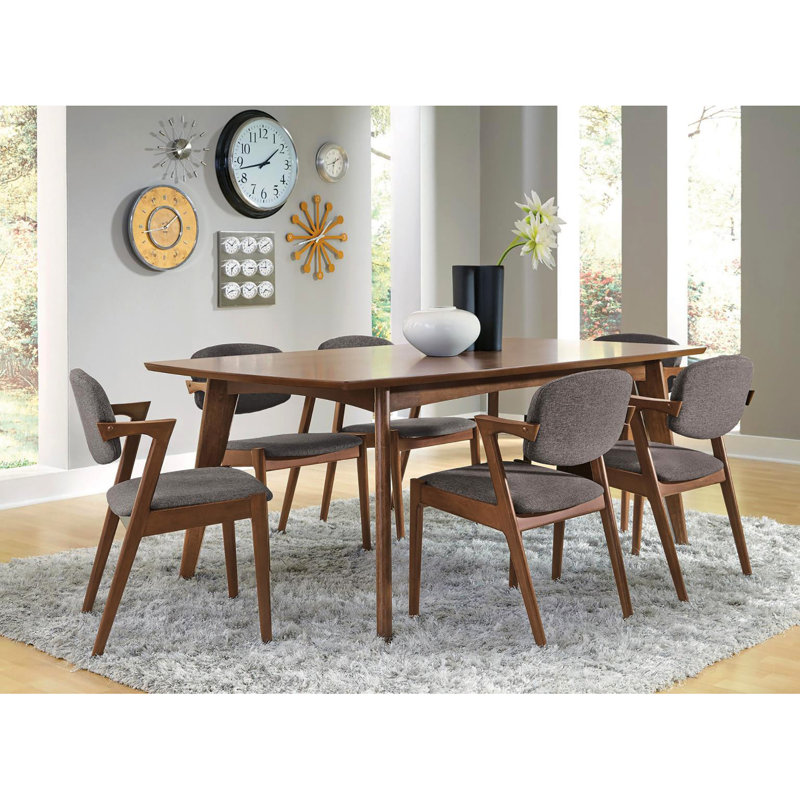 2 chaises de salle à manger de style Mid-Century moderne - tissu, de 2, et tissu