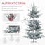 Arbre de Noël artificiel pin 7,5 pi avec 1218 pointes enneigées, support en métal pliable, assemblage facile, arbre de Noël à charnières pour les fêtes à la maison