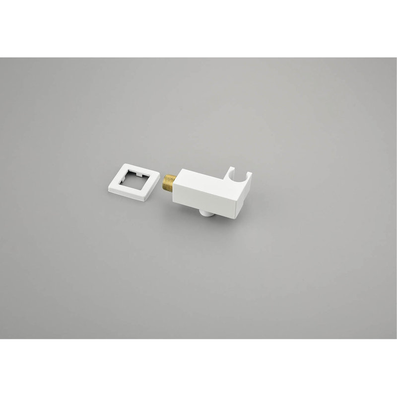 Ceiling Mounted 16" Shower Configuration - Air Injection Delivers Wonderful Bathing Experience, Brass & Sus304 Stainless, White Bath Shower, With Head, Hand 59" Hose, Bracket, Valve Mounting