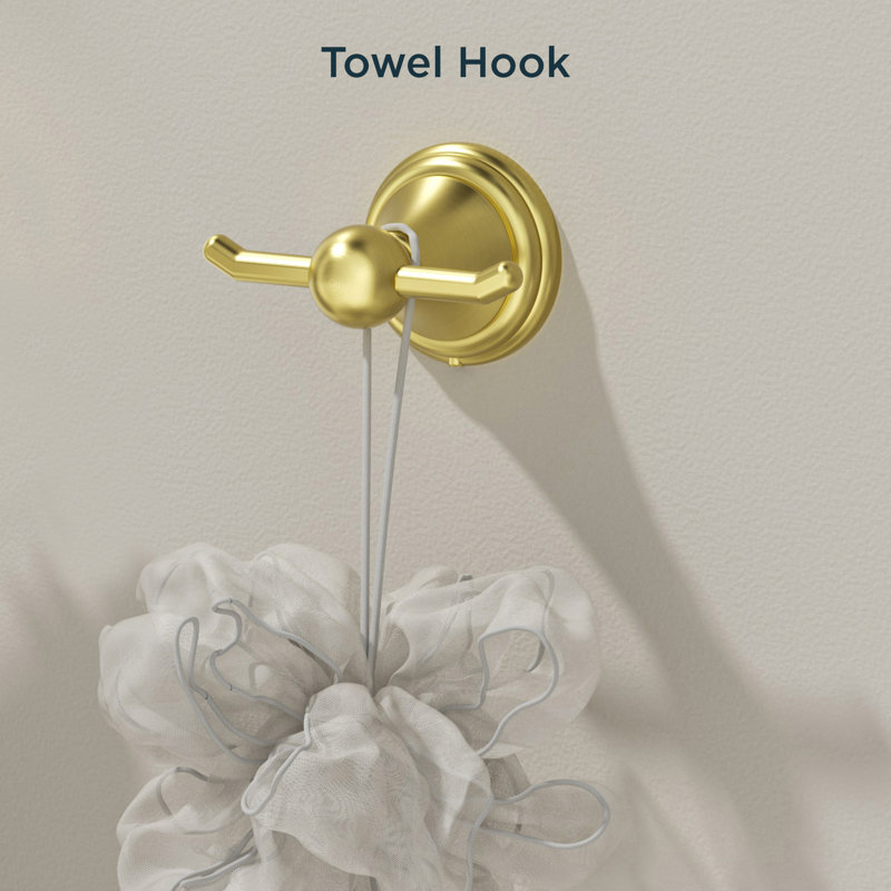 4 - Piece Bathroom Hardware Set, Light Gold