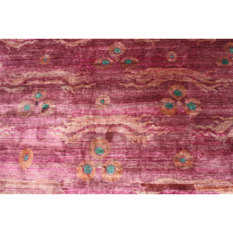 Rumi Silk Dragon Rose Rug