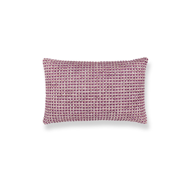Coussin en coton réversible, Prune, Rectangle H 14 po x l 22 po