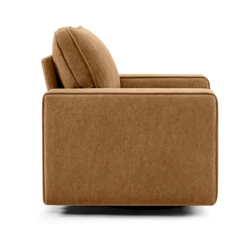 Fauteuil d'appoint pivotant de 36,2 po de largeur, Tissu chameau