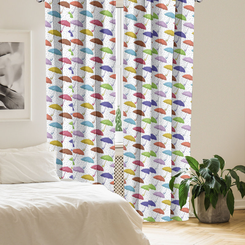 Rideaux 4 panneaux East Urban Home, L 56 po x L 63 po