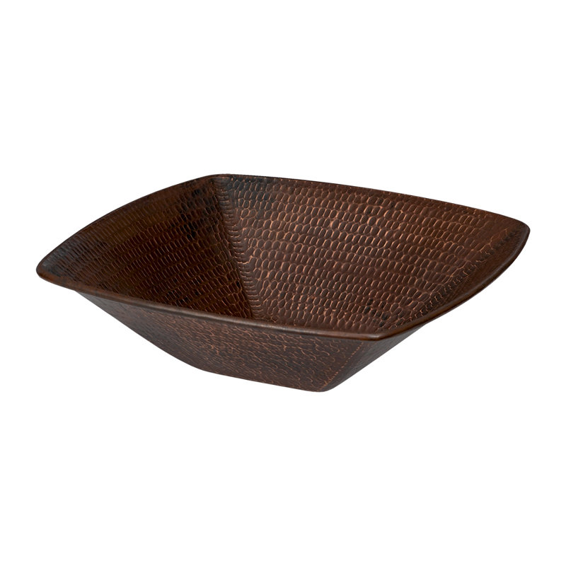 Lavabo vasque en cuivre martelé 14 "