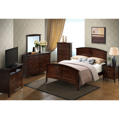 Full Bed In Alluring Cappuccino Style Comfortable Gorgeous Tone
