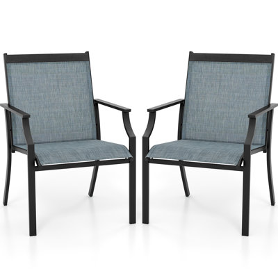 Dequane Metal Outdoor Dining Armchair