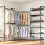 220cm Adjustable Wall Mounted Clothes Rack