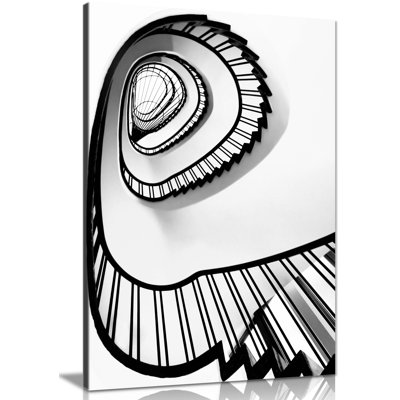 Architectural Spiral Stairways - Wrapped Canvas Print